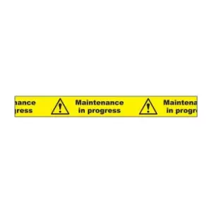 Image of 75mm x 250m 'Maintenance in Progress' Non Adhesive Barrier Tape