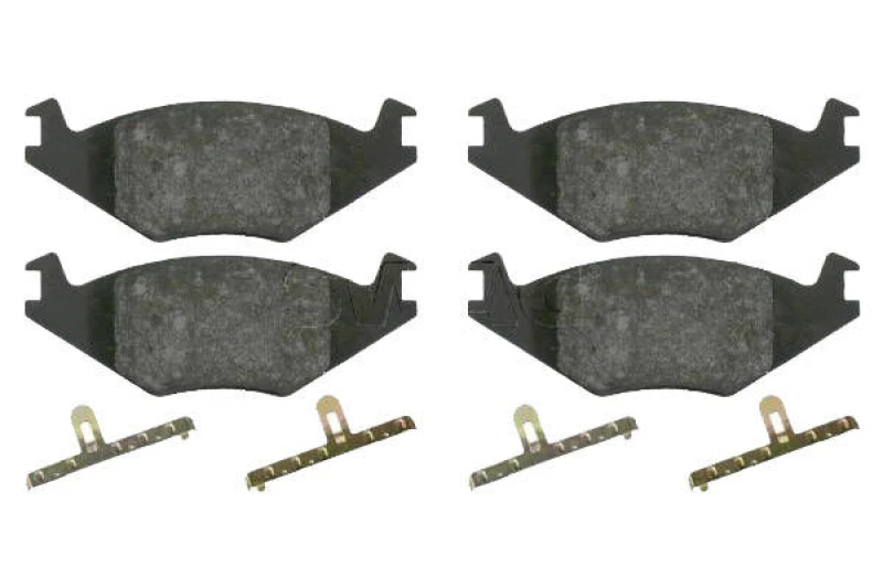 Image of SWAG 30 91 6011 Brake pad set Front Axle, excl. wear warning contact, with fastening material Brake Pad Set,disc brake (402)