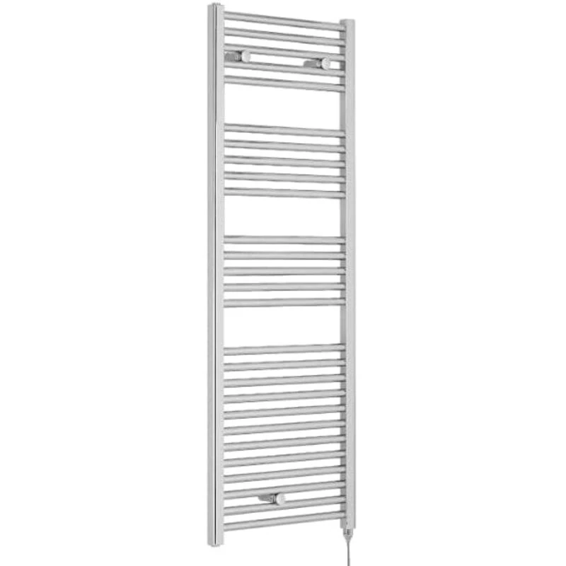 Image of Nuie Round Chrome Radiator 1375 X 480Mm (500W) Chrome, Silver MTY152