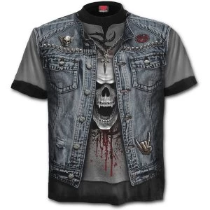 Image of Thrash MetalAllover Mens Small T-Shirt - Black