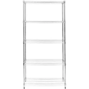 image of Kukoo - Wire Shelving Rack 5 Tier Metal Storage Unit Heavy Duty Free