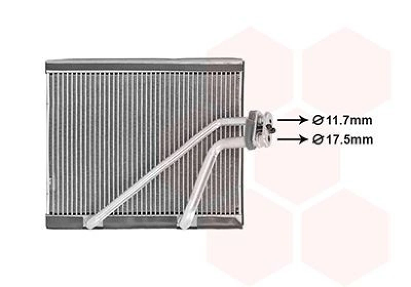 Image of VAN WEZEL Air conditioning evaporator VAN WEZEL 5801V709