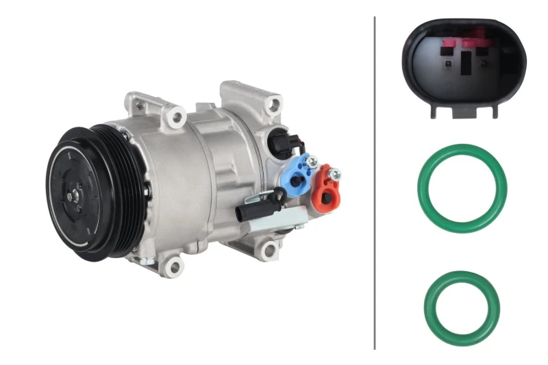 Image of HELLA Air conditioning compressor HELLA 8FK 366 202-611
