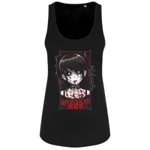 Image of Tokyo Spirit Womens/Ladies Nourish Me Senpai Vest Top (L) (Black)