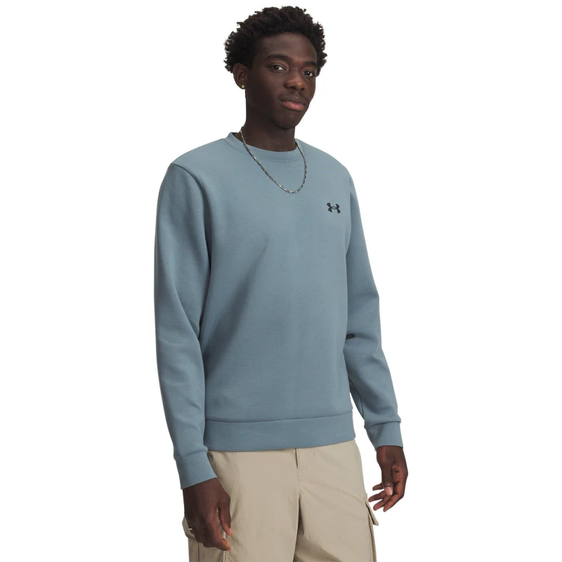 Image of Under Armour Mens Unstoppable Fleece Long-Sleeve T-Shirt Jasper Blue male M