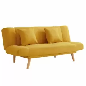 Image of Hamilton Mustard Fabric Sofa bed