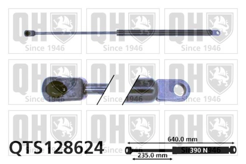 Image of QUINTON HAZELL Tailgate strut QUINTON HAZELL QTS128624