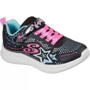 image of Skechers Girls Jumpsters Wishful Star Light Up Trainers UK Size 10.5 (EU 28)