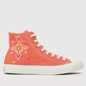 Converse All Star Hi Trainers In Peach