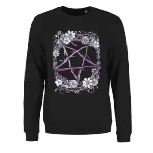 Image of Grindstore Womens/Ladies Pagan Pentagram Sweatshirt (XXL) (Black/Lilac)