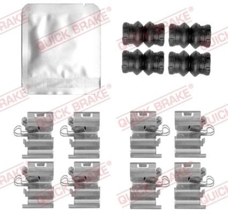 Image of QUICK BRAKE Brake pad fitting kit QUICK BRAKE 109-0168