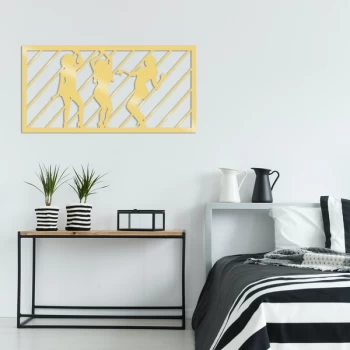 Image of DanceWoman 4 - Gold Gold Decorative Metal Wall Accessory