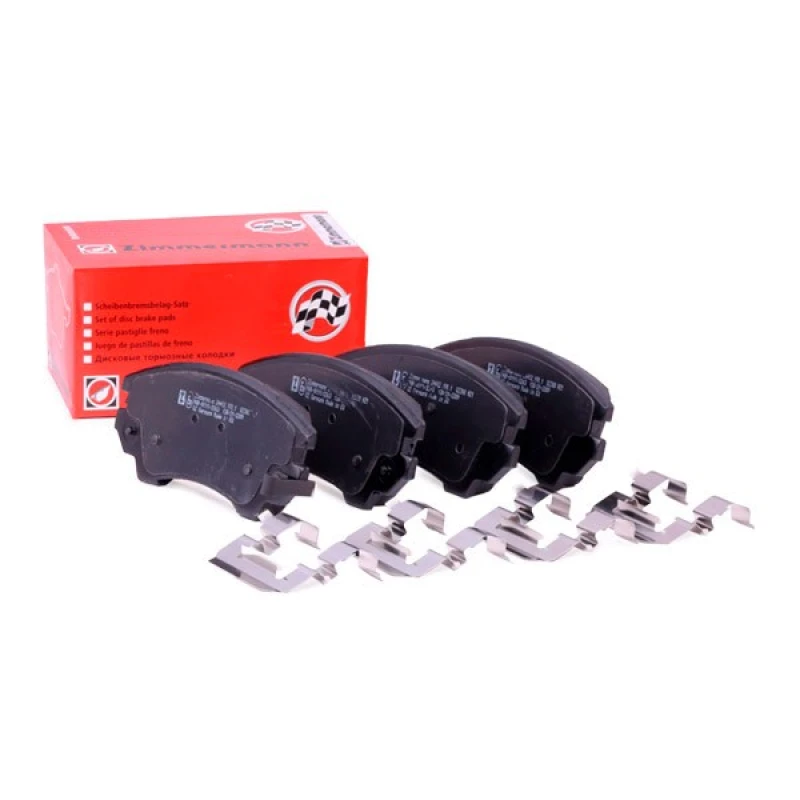 Image of ZIMMERMANN 24412.190.2 Brake pad set Front Axle, with acoustic wear warning, Photo corresponds to scope of supply Brake Pad Set,disc brake (402)