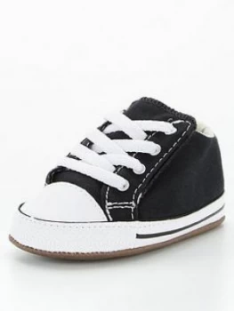 Image of Converse Chuck Taylor All Star Cribster Canvas Trainers - Black/White, Size 2