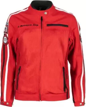 Image of Helstons Queen Mesh Ladies Motorcycle Textile Jacket, red, Size XL for Women, red, Size XL for Women