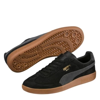 Image of Puma Madrid Nubuck Trainers - Black/Iron Gate