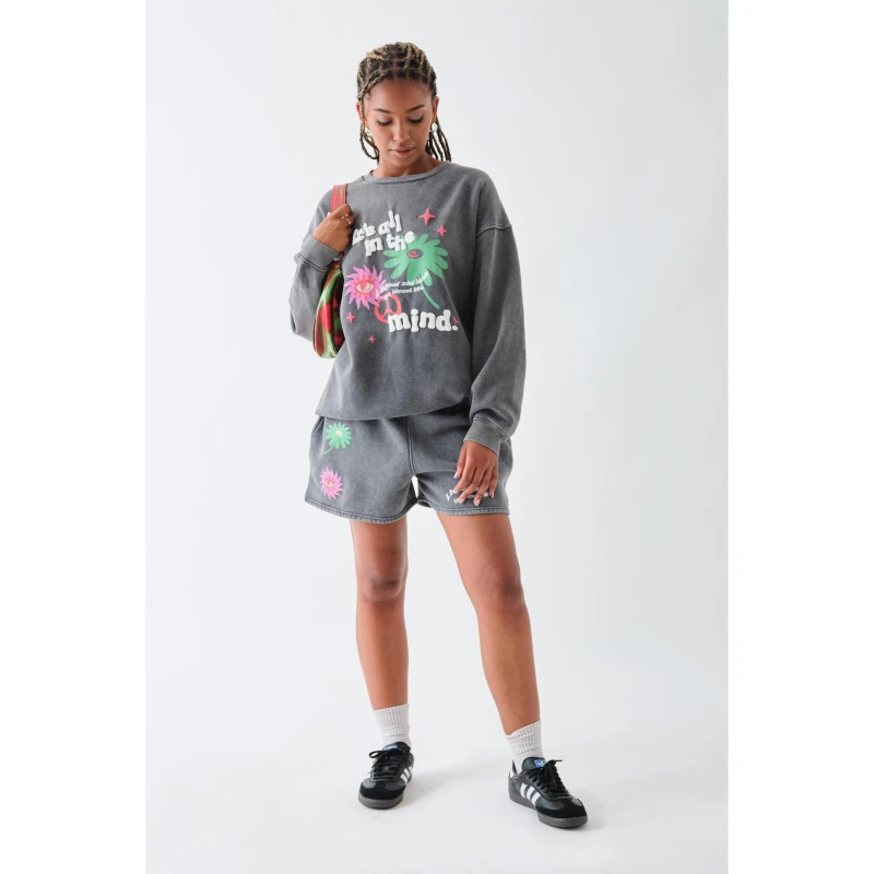 Image of Daisy Street Daisy Puff Print Sht - Grey Grey 8
