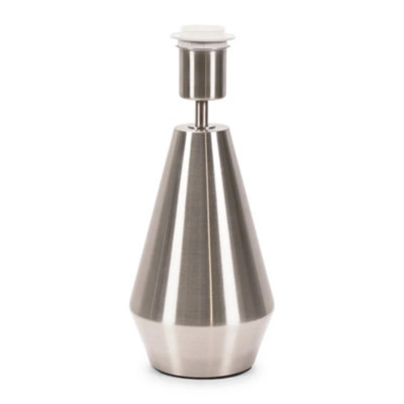 Image of ValueLights Jax Metal Pear Shaped Dimmable Touch Table Lamp Base Silver