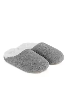 image of TOTES Felt Clog Slipper - Grey, Size 4, Women