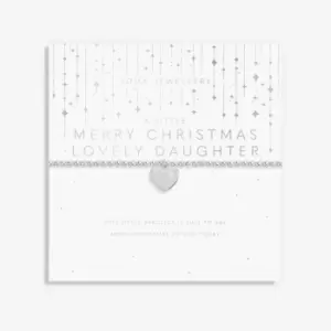 Image of Christmas Merry Christmas Lovely Daughter Silver 17.5cm Bracelet 6095