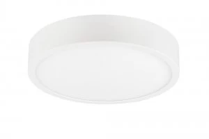 image of LED 22.5cm Round, Surface Mounted Downlight, 24W, 3000K, 2040lm, Matt White, Frosted Acrylic