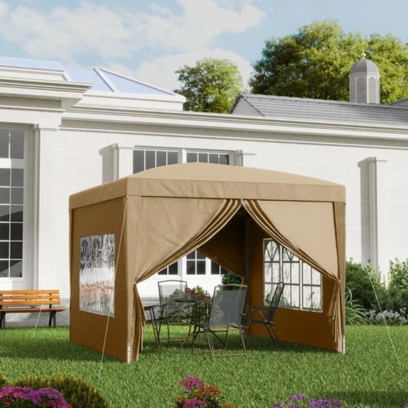 Image of Outsunny 3x3(m) Pop Up Gazebo Party Tent Canopy Marquee with Storage Bag TJ Hughes 5063603022690