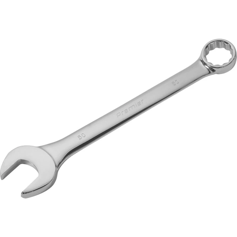 Image of Loops 50mm EXTRA LARGE Combination Spanner - Open Ended & 12 Point Metric Ring Wrench Multi