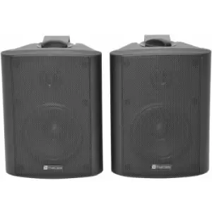 image of Pair 6.5' 2 Way Stereo Speakers 120W 8Ohm Black Wall Mounted Background Hi Fi