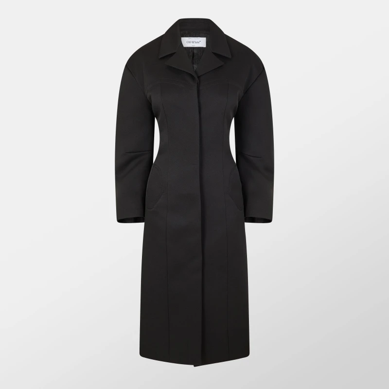 Image of Off White Womens Overcoat White female 6 (2XS)