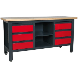 image of Sealey Workstation with 6 Drawers 1.69m