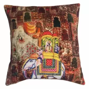 image of Paoletti Palace Polyester Filled Cushion Multicolour