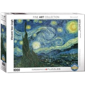 Image of Starry Night By Van Gogh Eurographic 1000 Piece Jigsaw Puzzle