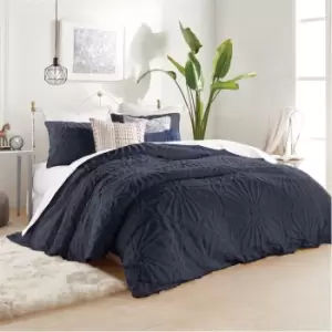 Image of Peri Home Chenille Medallion Duvet Cover - Blue