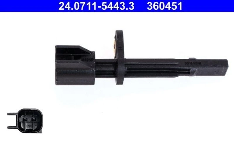 Image of ATE 24.0711-5443.3 ABS Sensor without cable Sensor,wheel speed (412)