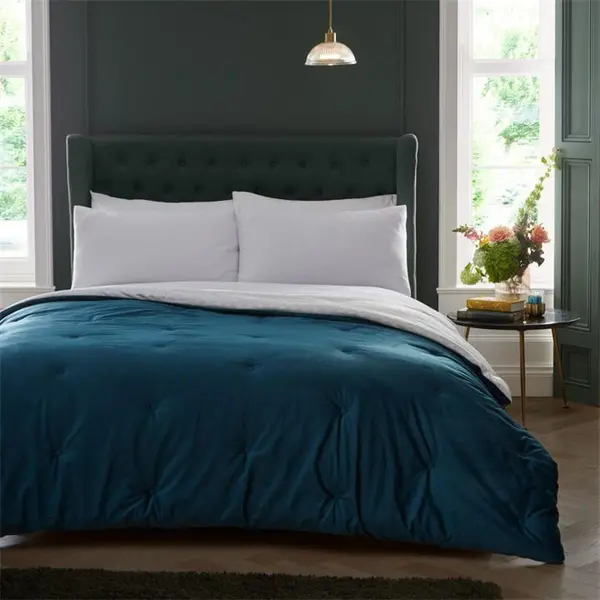 Image of Appletree Austell Velvet Bedspread Bedspreads 150 x 220c Green 84603215000