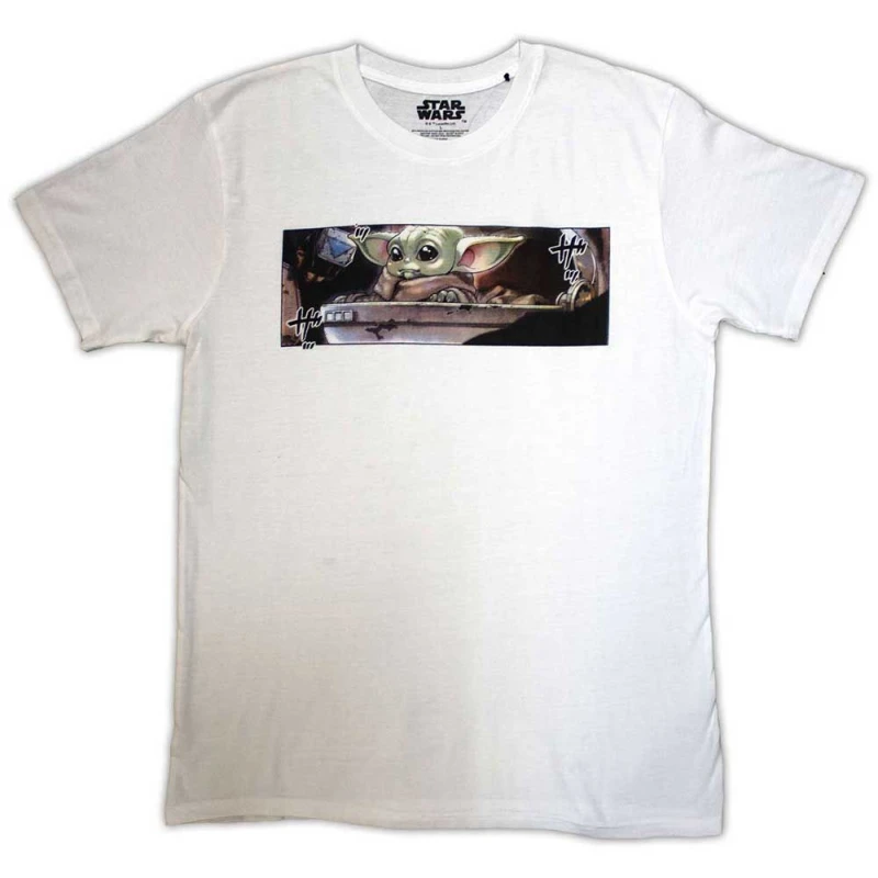Image of Star Wars Grogu Frame T Shirt White unisex