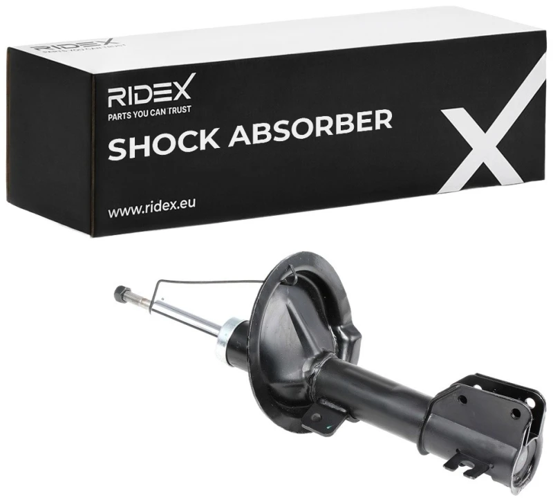Image of RIDEX 854S0426 Shock absorber Front Axle, Gas Pressure, Twin-Tube, Suspension Strut, Bottom Clamp Shock Absorber (854)