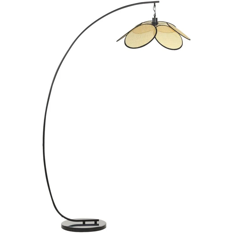 Image of Beliani Floor Lamp Merrica Metal Black