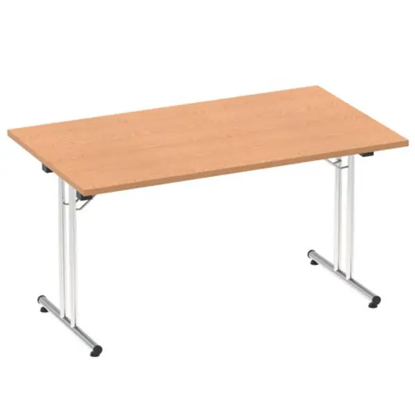 Image of Impulse Impulse 1400mm Folding Rectangular Table Oak Top IFR1400OAK