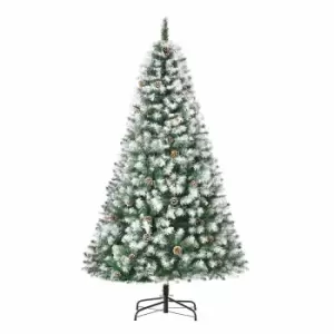 Image of Frosted Artificial Christmas Tree with Pinecones 180cm, Green