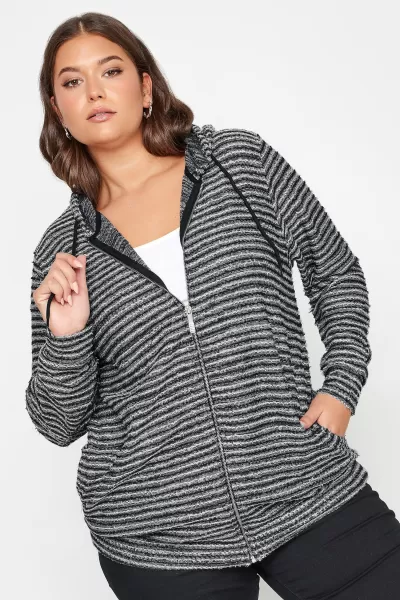 Image of Textured Zip Up Hoodie