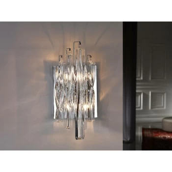 image of Schuller Manacor - 2 Light Crystal Wall Lamp Chrome, G9