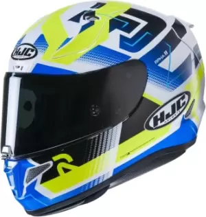 image of HJC RPHA 11 Nectus Helmet, white-blue-yellow, Size 2XL, white-blue-yellow, Size 2XL