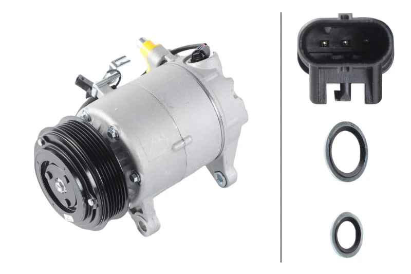 Image of HELLA Air conditioning compressor HELLA 8FK 366 200-371