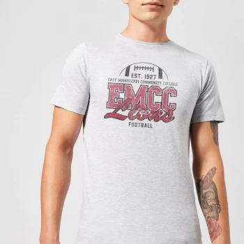 Image of East Mississippi Community College Lions Distressed Mens T-Shirt - Grey - XL