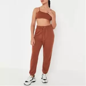 Missguided Coord Jogger and Bralet Set - Brown