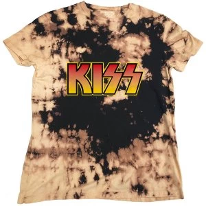 Image of KISS - Classic Logo Unisex Large T-Shirt - Brown, Black