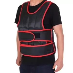 Image of Adjustable 10KG Weight Vest, Black/Red