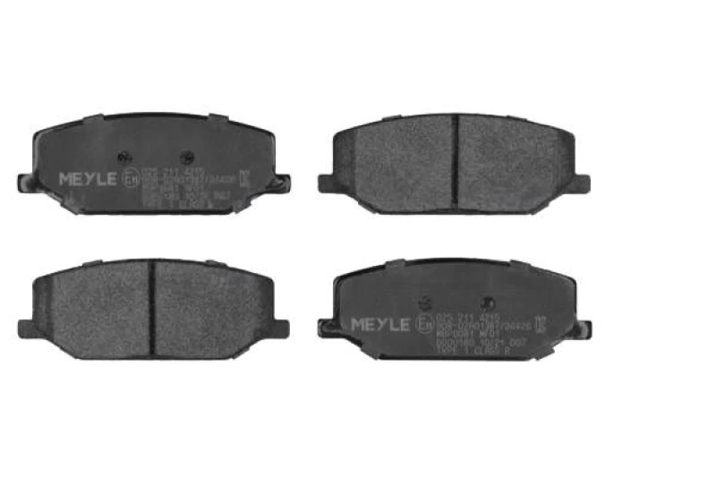 Image of MEYLE 025 211 4215 Brake pad set Front Axle, not prepared for wear warning indicator, Original Quality, with anti-squeak plate Brake Pad Set,disc bra