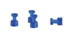 Image of Memo holder, size: 18 x 11 mm, magnet strength: 400 g, pack 4, blue